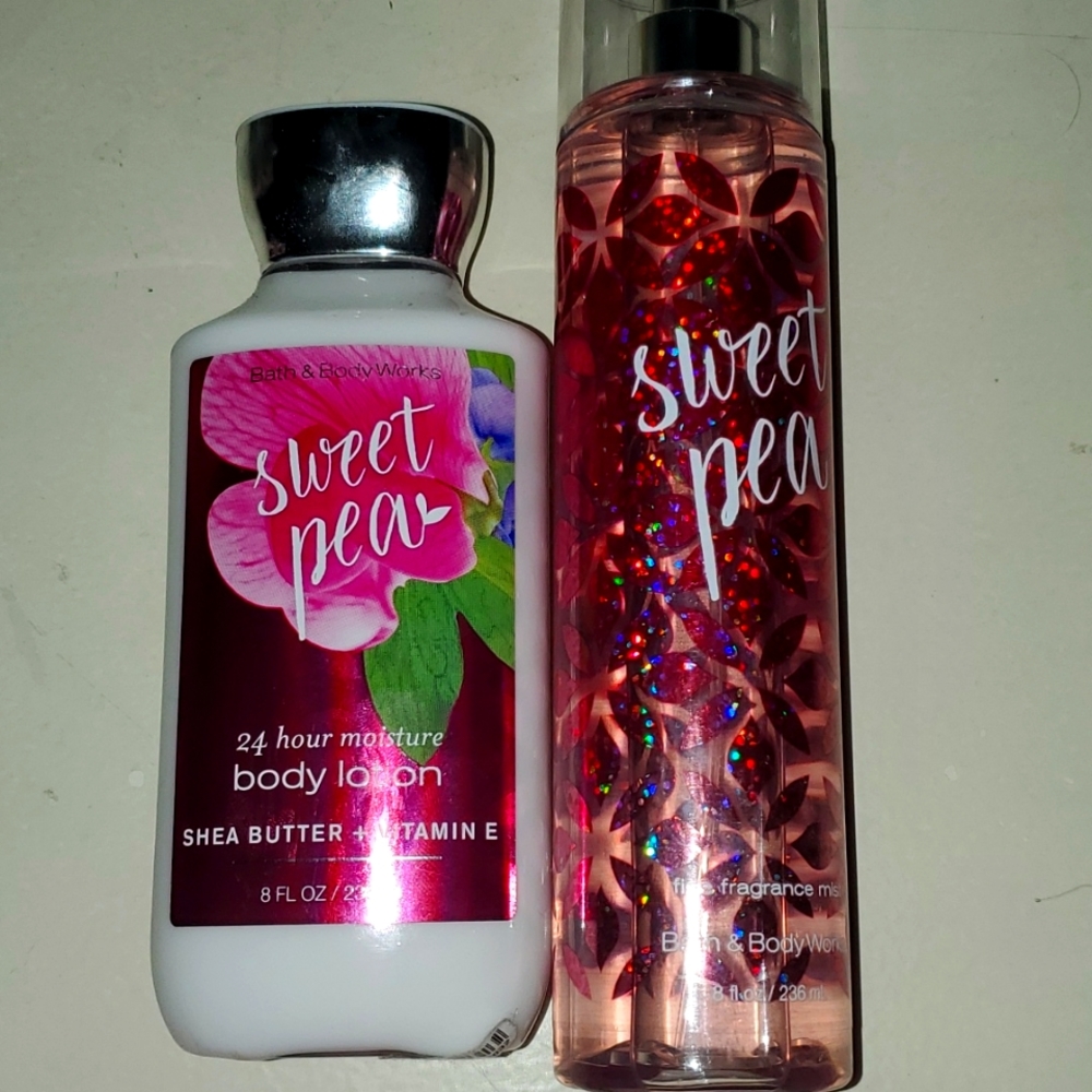 Bath and body sweat pea set